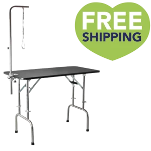 48" Adjustable Height Folding Table with Arm and Clamp by PetStore.Direct
