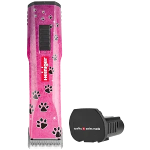 Pink Paws Saphir Cordless Clipper with One Battery by Heiniger