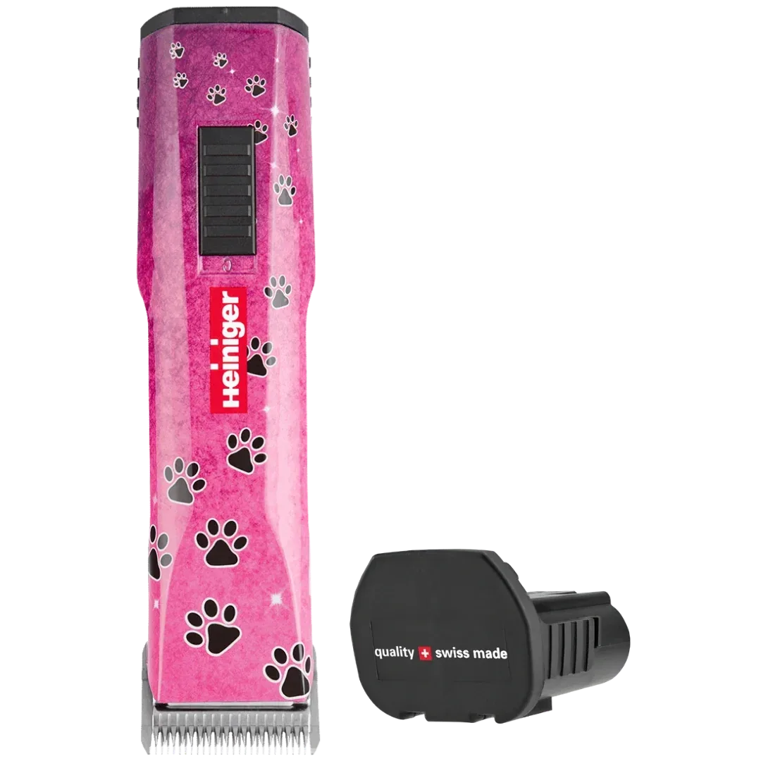 Pink Paws Saphir Cordless Clipper with One Battery by Heiniger