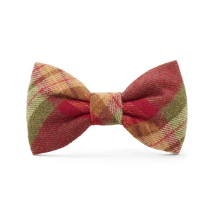 Orchard Plaid Flannel Dog Bow Tie (Made in the USA)