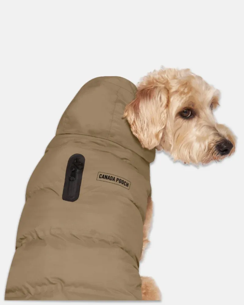 Insulated Waterproof Dog Puffer in Tan (FINAL SALE) - Image 2