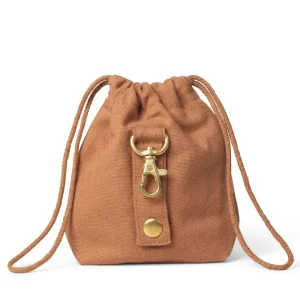 Dog Treat Bag in Light Brown