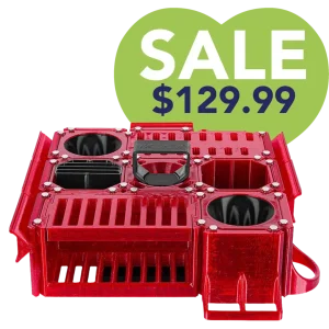 Custom Cube Tool Caddy Jolly Red by Vanity Fur