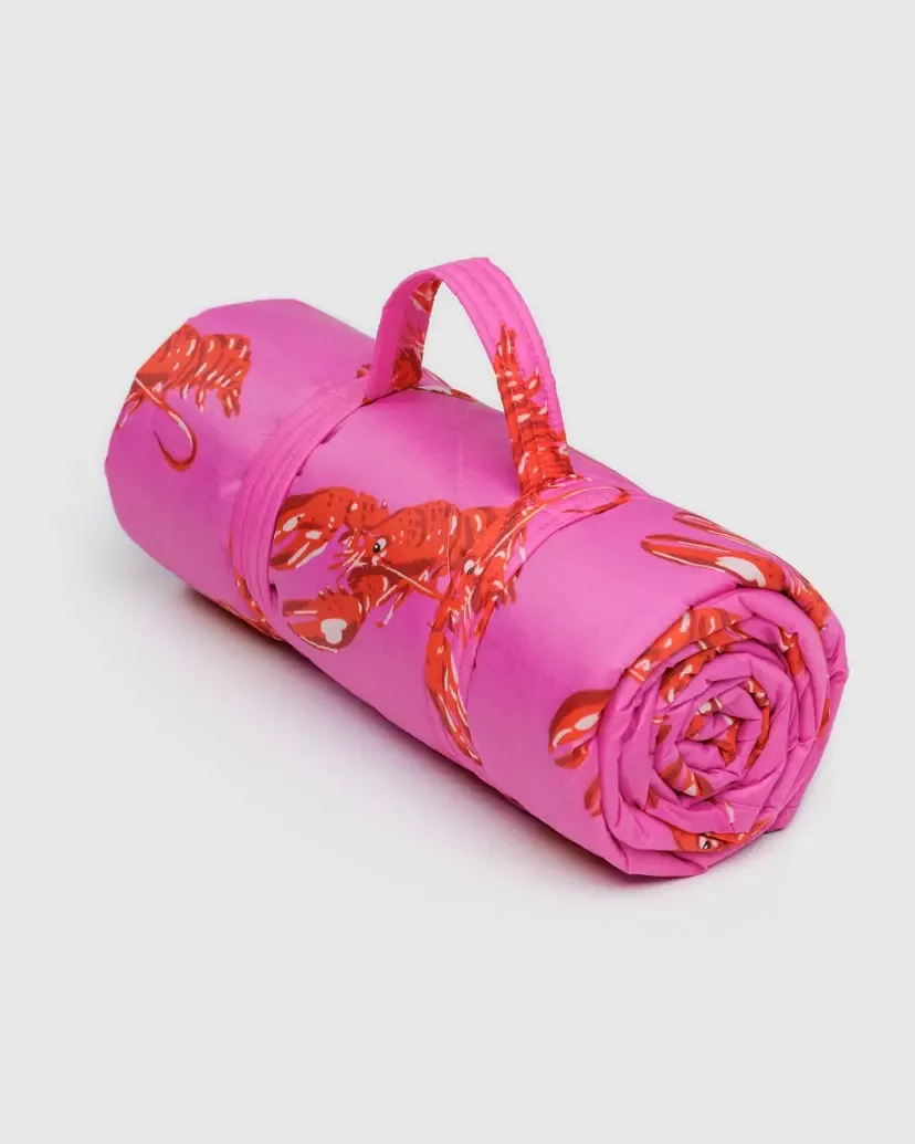 Pink Lobster Puffy Picnic Blanket (FINAL SALE) - Image 2