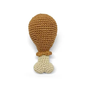 Chicken Leg Squeaky Knit Dog Toy