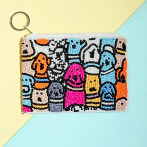 Dogs, Dogs, Dogs Beaded Coin Purse