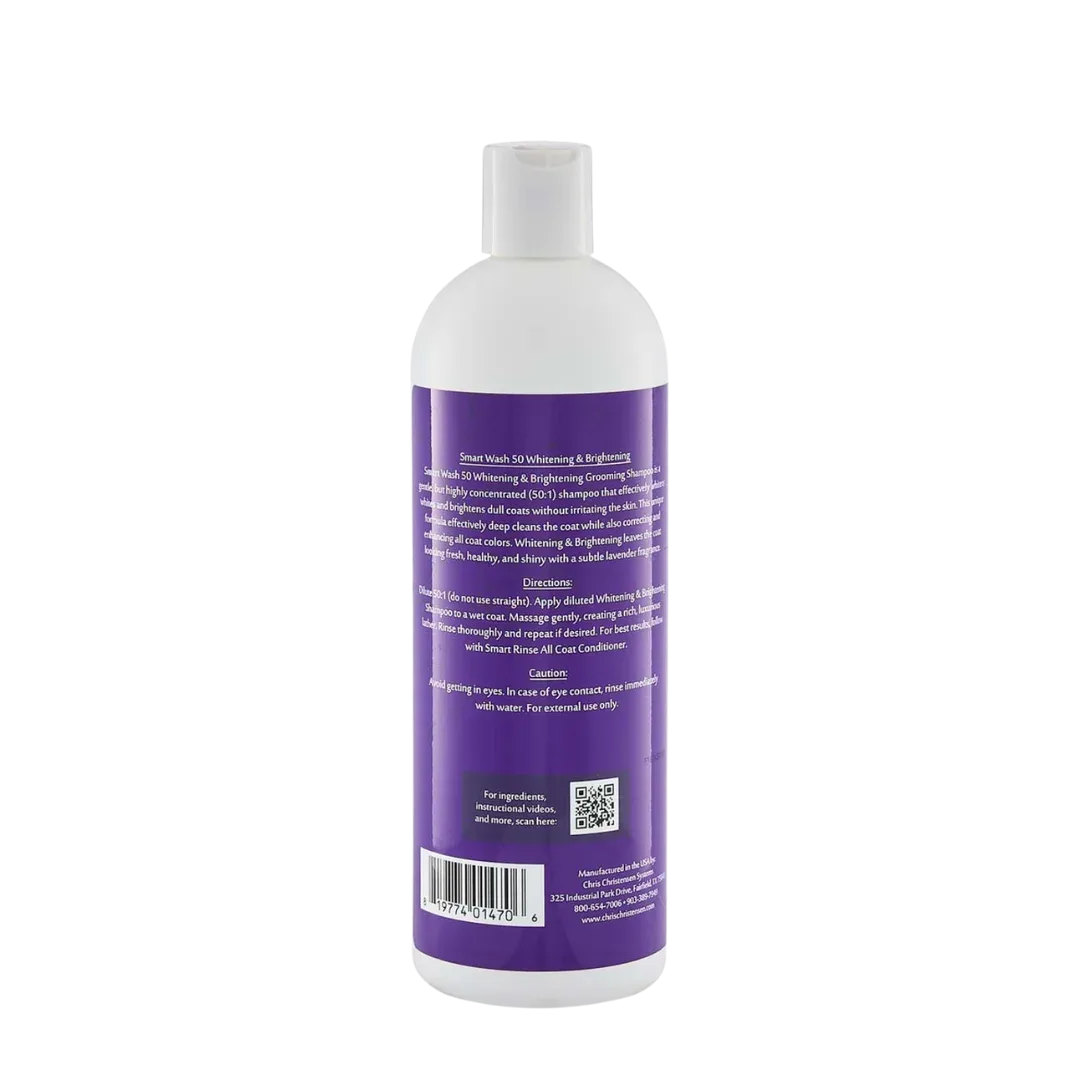 Smart Wash50 Whitening & Brightening Grooming Shampoo 16oz by Chris Christensen - Image 2