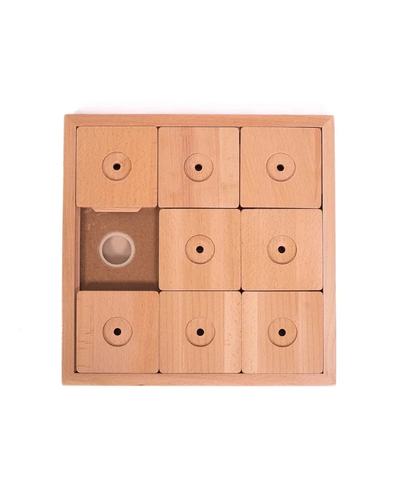 Large Square Sudoku Dog Treat Puzzle Game in Wood (9 Squares) - Image 2