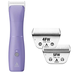Emerge Purple Clipper with 4FW and 5FW Blades by Andis