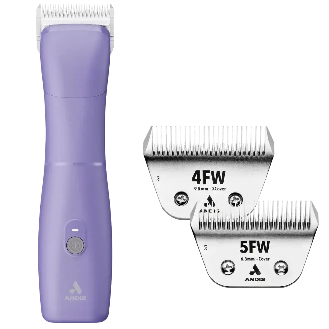 Emerge Purple Clipper with 4FW and 5FW Blades by Andis