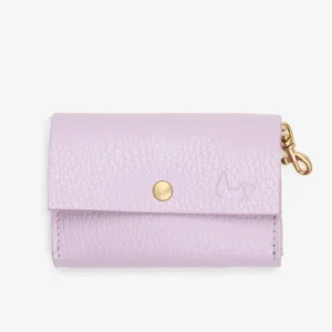 Classic Poop Bag Holder in Juno Lavender Cowhide Leather (Made in Italy) (FINAL SALE)