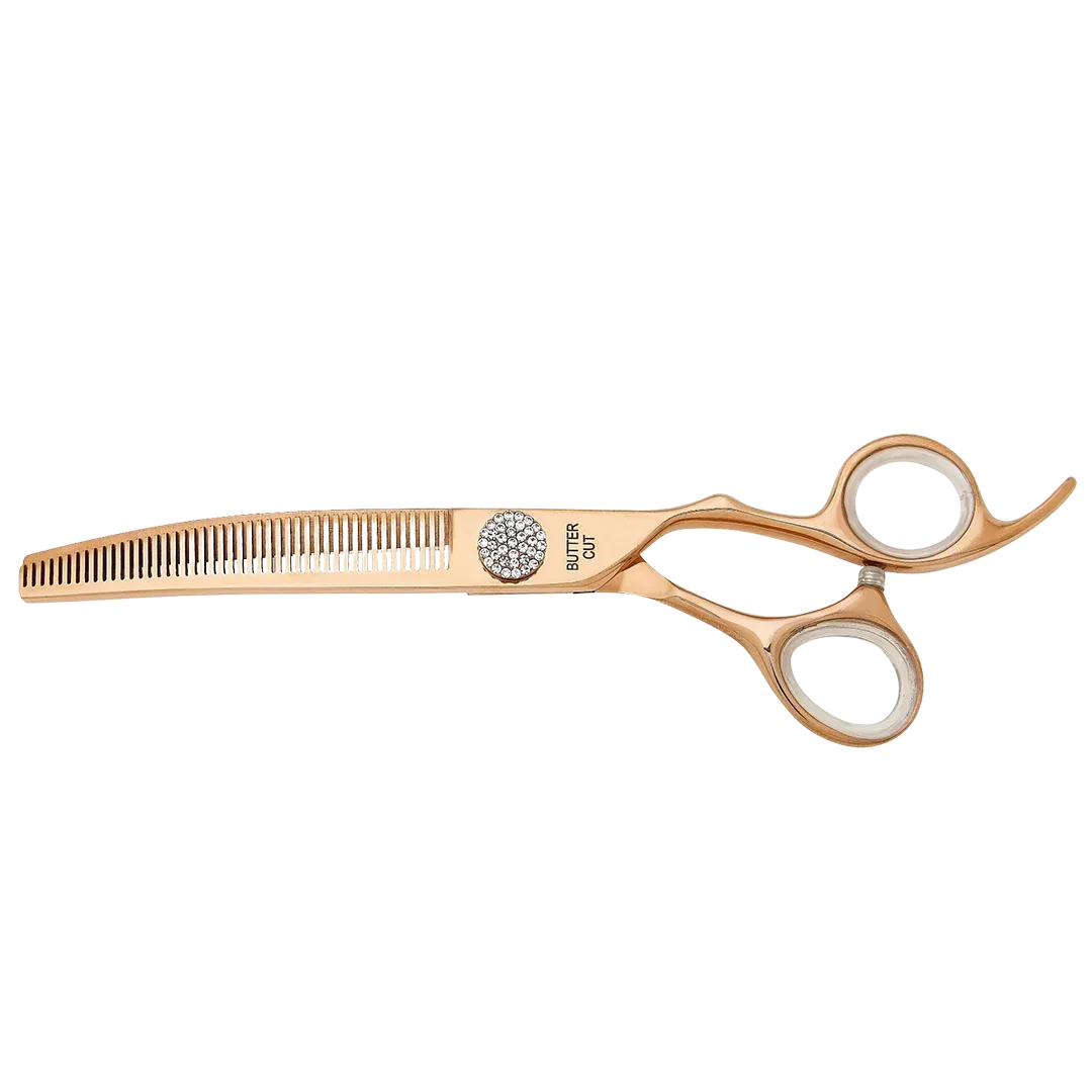 Crystal Gold Cobalt 6.5" 46 Tooth Curved Blender by Geib
