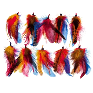 Feather Extension Blue McCaw (Pack of 10) by A Creative Collection