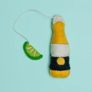 Wool Beer & Lime Cat Toy