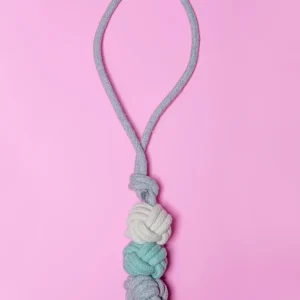 Mint Ice Cream Dog Rope Ball Toy