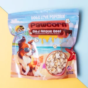 Pawcorn Dog Treats in Red Angus Beef Flavor (Made in the USA)