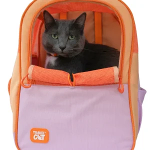 "The Explorer" Travel Cat Backpack in Sunset Pink