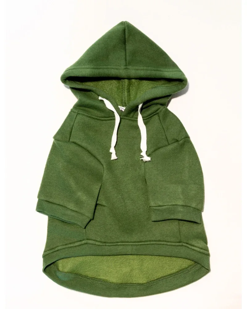 Pullover Dog Hoodie in Green - Image 2
