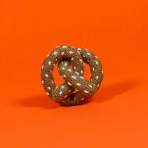 Hand Crochet Pretzel Dog Toy