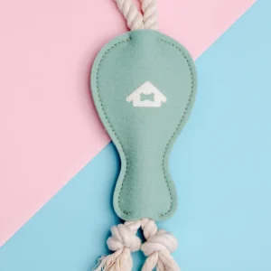 Drumstick Dog Tug Toy in Seafoam Wool (Made in the USA) (FINAL SALE)