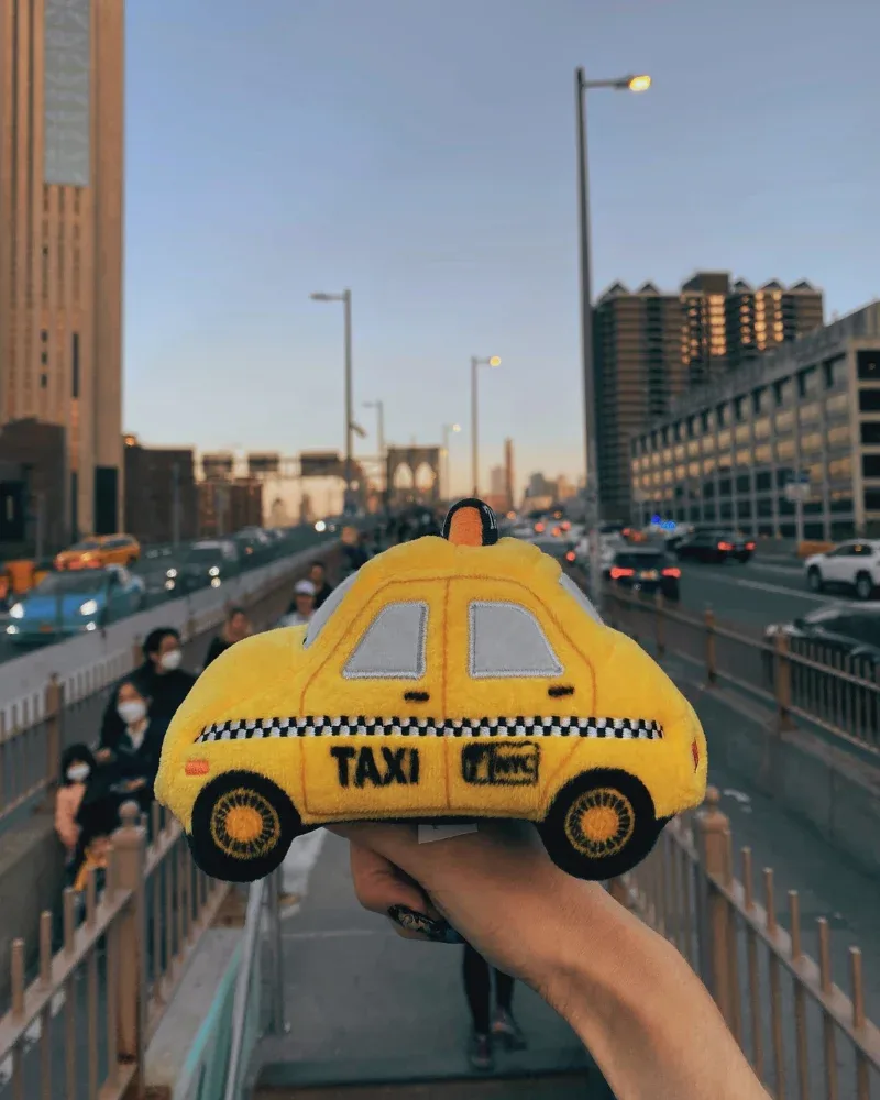 Canine Commute Taxi Plush Crinkle + Squeaky Dog Toy - Image 2