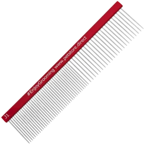 6" 50/50 Red Grayhound Comb by PetStore.Direct