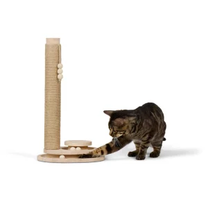 Whisker City® Cat Scratching Post & Duo Ball Track, Encourages Positive Scratching Behavior 21" Tall