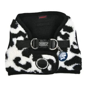 Black + White Fleece Step-In Dog Harness (FINAL SALE)