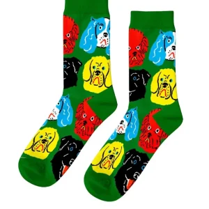 Kristina Micotti Dogs Crew Socks (Mens 7-12)