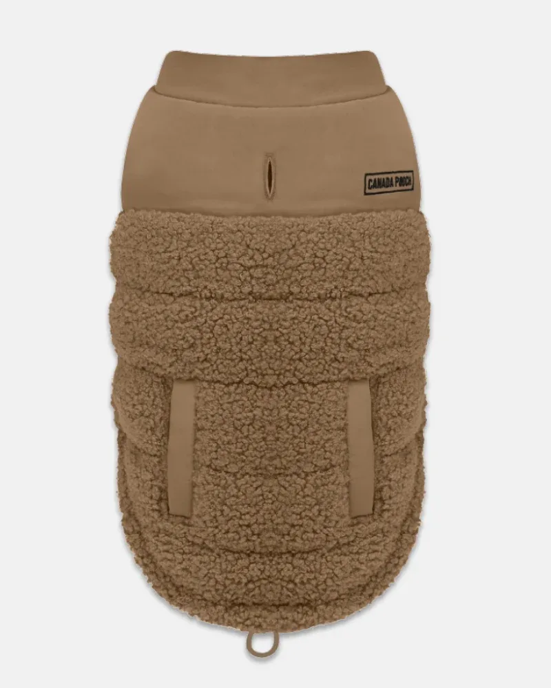 Cool Factor Dog Puffer Jacket in Tan (FINAL SALE)