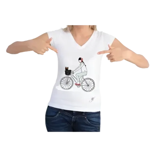 Dog On a Bike Shirt by Dog Fashion Living