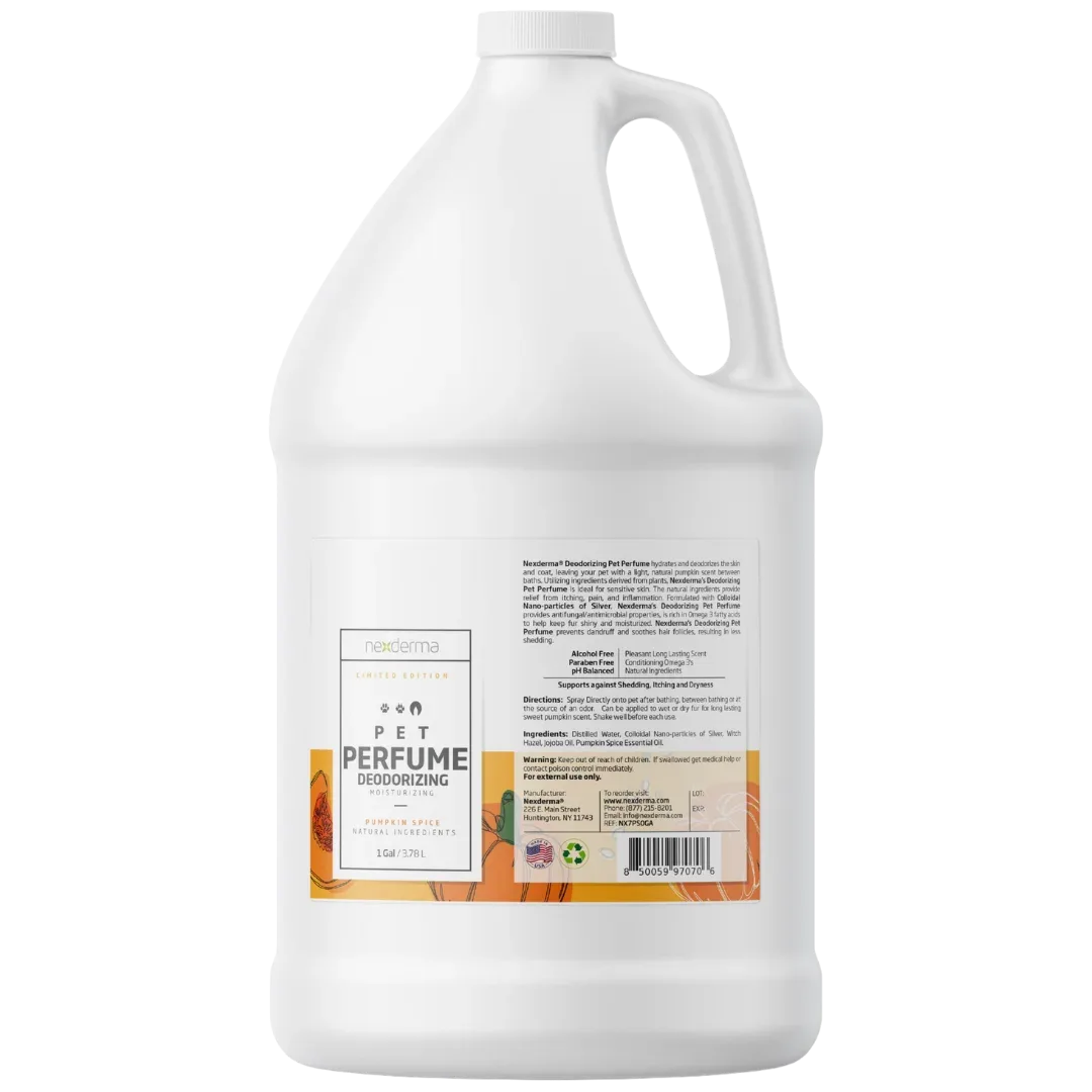 Limited Edition Pumpkin Spice Pet Perfume Gallon by Nexderma