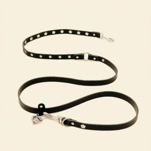 Flower Power Dog Leash in Midnight