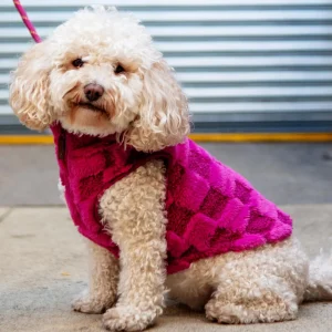 Fleece Check Half-Zip Pullover for Dogs