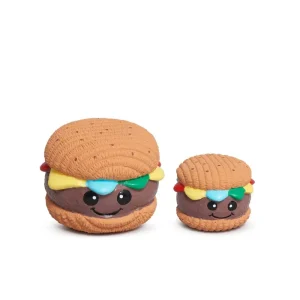 Big Buns Hamburger Latex Dog Ball Toy