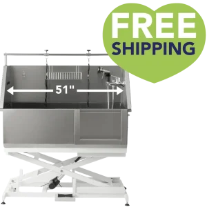 Electric Lift Stainless Bathing Tub by PetStore.Direct