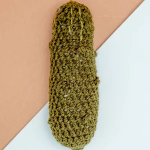 Hand-Knit Pickle Squeaky Dog Toy (FINAL SALE)