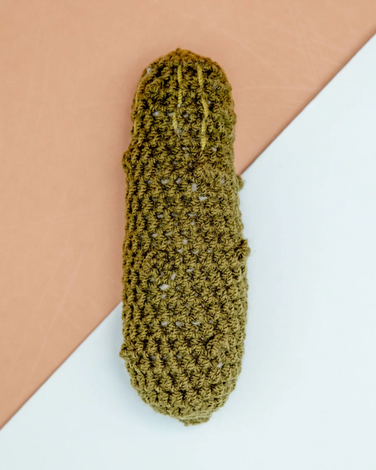 Hand-Knit Pickle Squeaky Dog Toy (FINAL SALE)