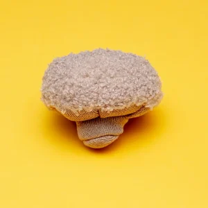 Button Mushroom Squeaky Plush Dog Toy (FINAL SALE)