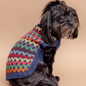 Crossroads Alpaca Dog Sweater in Blue (FINAL SALE)
