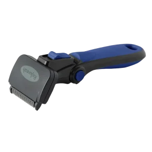 Small Deshedding Tool Blue For Long Coat Dogs by Refuresh