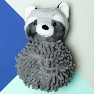 Raccoon Squeaky Spiker 2-in-1 Dog Toy