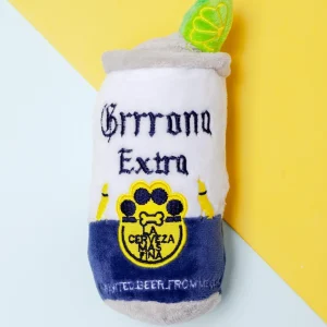 Grrrona Beer Can Squeaky Plush Dog Toy