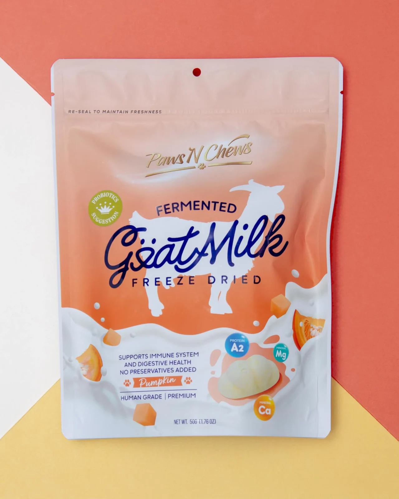 Freeze-Dried Probiotic Goat Milk Dog Treat (Pumpkin)