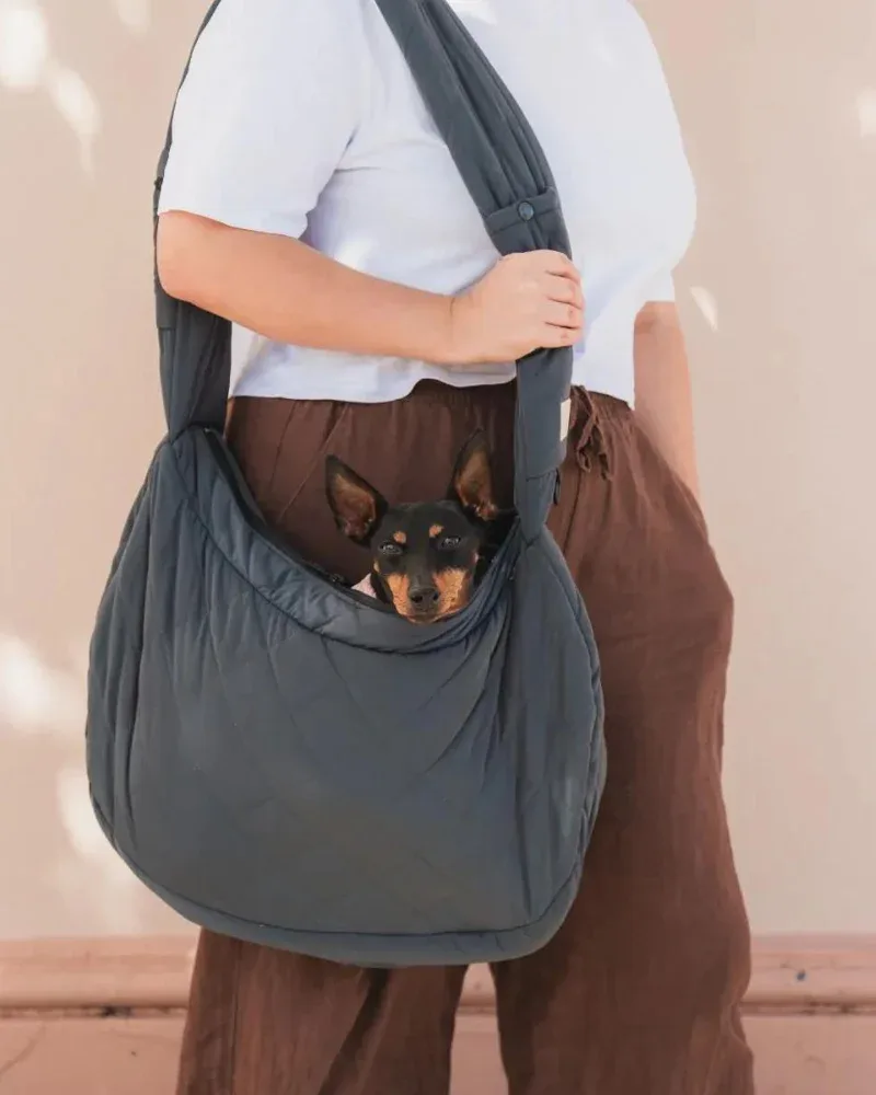 Quilted Crossbody Dog Sling - Image 2