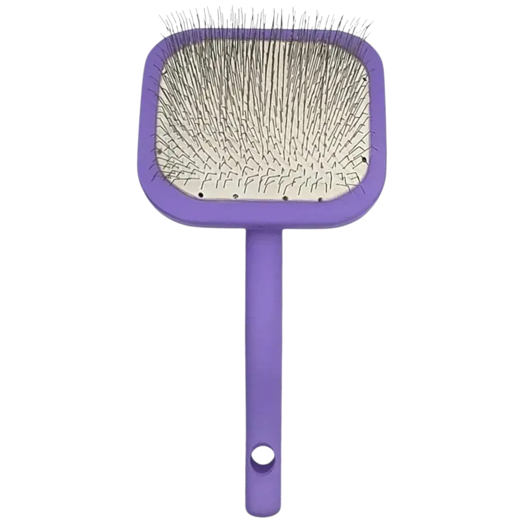 Soft Touch Purple Wooden Slicker Brush Large by Zolitta