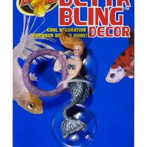 Zoo Med Betta Bling Mermaid Aquarium Ornament with Hoop Multi-Color