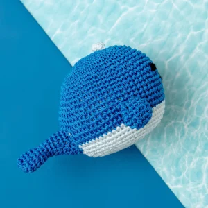 Knit Whale Squeaky Dog Toy