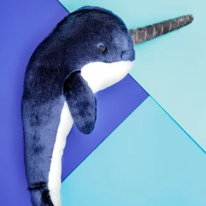 Bleu Narwhal Plush Dog Toy