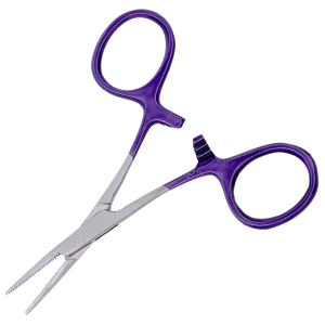 3.5" Straight Hemostat with Purple Handles 707S by Aaronco